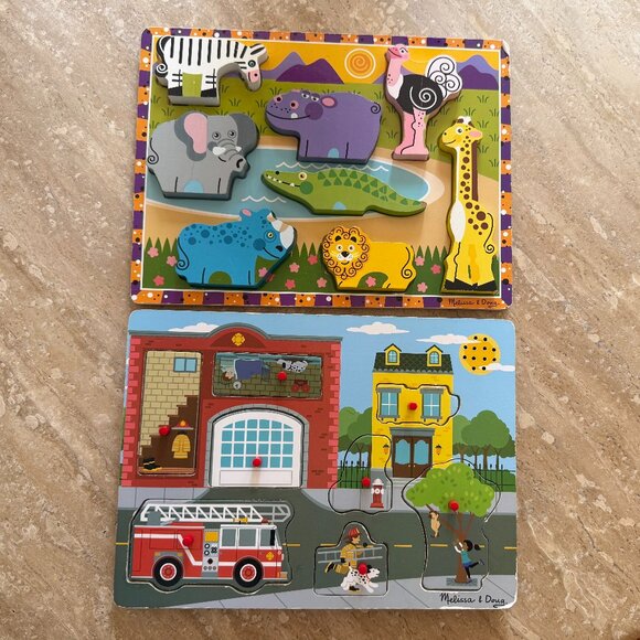 Melissa & Doug Puzzles, set of 2 - Picture 1 of 1